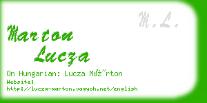 marton lucza business card